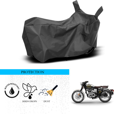 ANTHUB Waterproof Two Wheeler Cover for Royal Enfield(Bullet 500, Black)