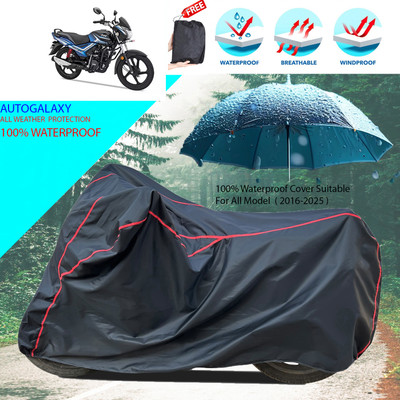 AutoGalaxy Waterproof Two Wheeler Cover for TVS(Star City Plus BS6, Black)