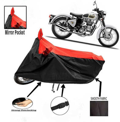 AutoGalaxy Waterproof Two Wheeler Cover for Royal Enfield(Classic 350 Signals, Red)