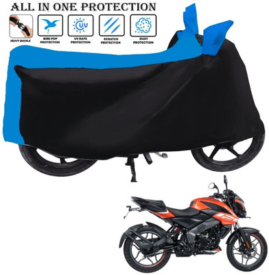 AUTOCAD Waterproof Two Wheeler Cover for Bajaj(Pulsar NS125 BS6, Black, Blue)