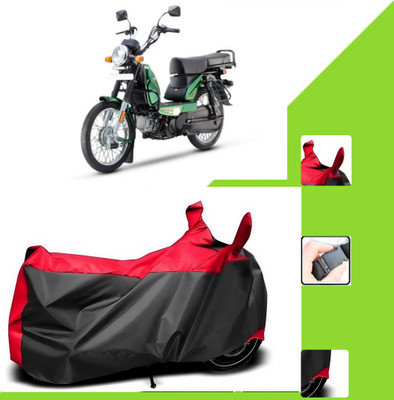 WMIZEXA Two Wheeler Cover for TVS(XL 100 Heavy Duty, Black, Red)