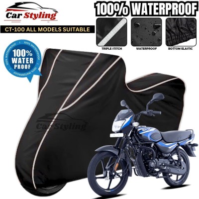 Car Styling Waterproof Two Wheeler Cover for Honda(CT 100, Black, White)