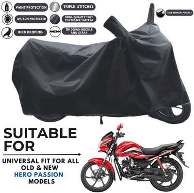 MADAFIYA Two Wheeler Cover for Hero(Passion Xpro, Black)