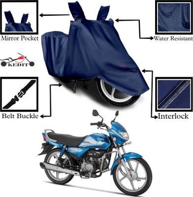 KEDIT Two Wheeler Cover for Hero(HF Deluxe BS6, Blue)
