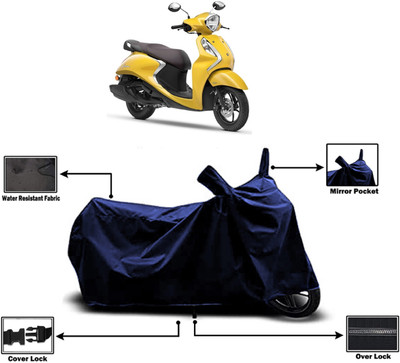Amexride Two Wheeler Cover for Yamaha(Fascino, Blue)