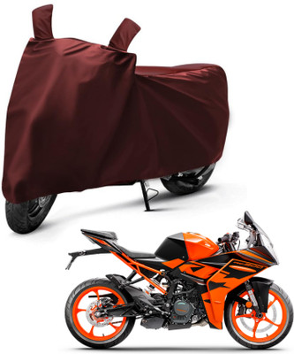 sowelar Waterproof Two Wheeler Cover for KTM(RC 200, Maroon)