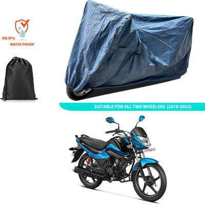 PAGORA Waterproof Two Wheeler Cover for Hero(Splendor I Smart, Blue)
