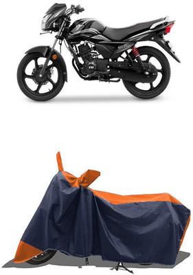 SUGASHRI Waterproof Two Wheeler Cover for TVS(Victor BS6, Orange, Blue)