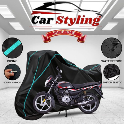 Car Styling Waterproof Two Wheeler Cover for Bajaj(Platina, Black)