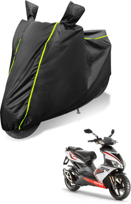 Auto Hub Waterproof Two Wheeler Cover for Aprilia(SR 150, Black)