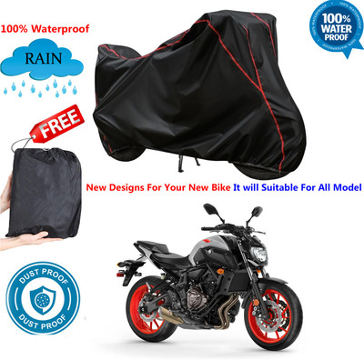 AUTOCAD Waterproof Two Wheeler Cover for Yamaha(MT 07, Black)