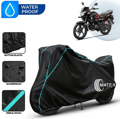 MATT_X Waterproof Two Wheeler Cover for Honda(SP 125, Black, Blue)