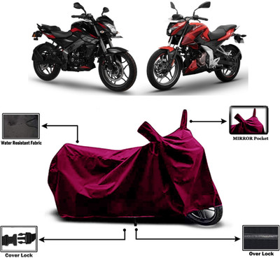 Amexride Two Wheeler Cover for Bajaj(Pulsar NS-160, Maroon)
