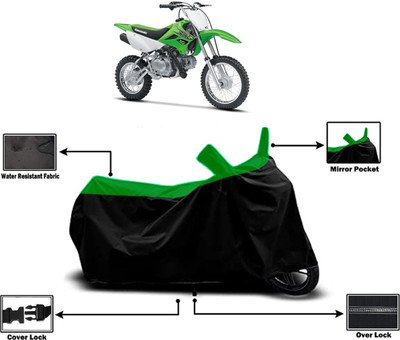 Amexride Two Wheeler Cover for Kawasaki(KLX 110, Green)