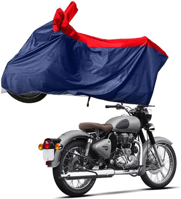 RiderShine Two Wheeler Cover for Royal Enfield(Classic 350 Signals, Blue, Red)