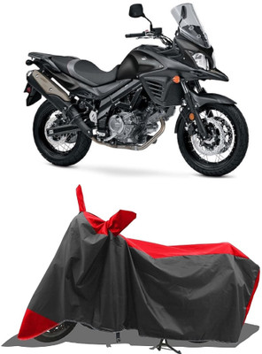 GROFATIK Two Wheeler Cover for Suzuki(V-Strom 650 XT, Red)
