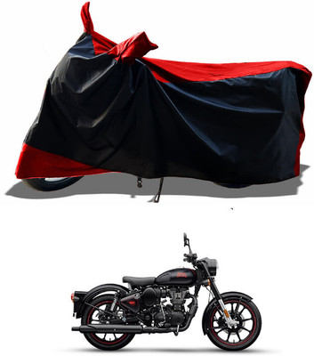 AESTRYD Two Wheeler Cover for Royal Enfield(Classic Stealth Black BS6, Red)