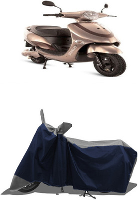 SUGASHRI Waterproof Two Wheeler Cover for Hero Electric(Electric Photon, Grey, Blue)