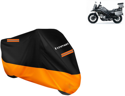 Horseyaart Waterproof Two Wheeler Cover for Suzuki(V-Strom 650 XT, Orange)