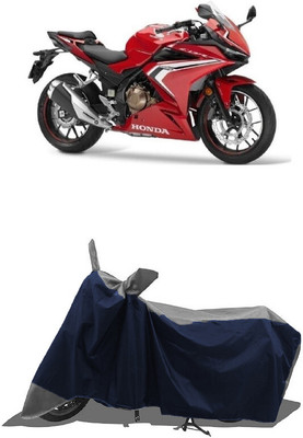 SUGASHRI Waterproof Two Wheeler Cover for Royal Enfield(Bullet 350 New BS6, Grey, Blue)