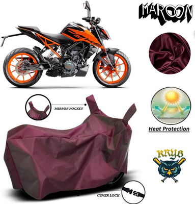 DeepShakshi AUTOMOTIVE Waterproof Two Wheeler Cover for KTM(Duke 200, Maroon)