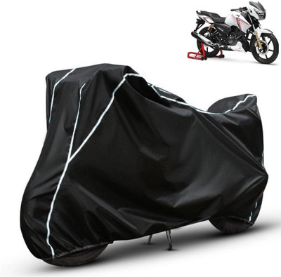 Amikan Waterproof Two Wheeler Cover for TVS(Apache RTR 180, Black)
