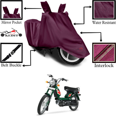 KEDIT Two Wheeler Cover for TVS(Heavy Duty Super XL, Maroon)