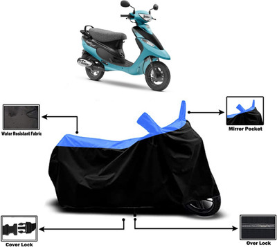 Amexride Two Wheeler Cover for TVS(Scooty Pep Plus BS6, Multicolor)