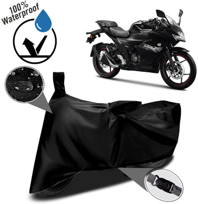 ROYAL AUTO MART Waterproof Two Wheeler Cover for Suzuki(Gixxer, Black)