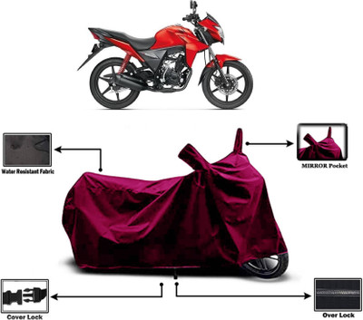 KEDIT Two Wheeler Cover for Universal For Bike(CB Twister, Maroon)