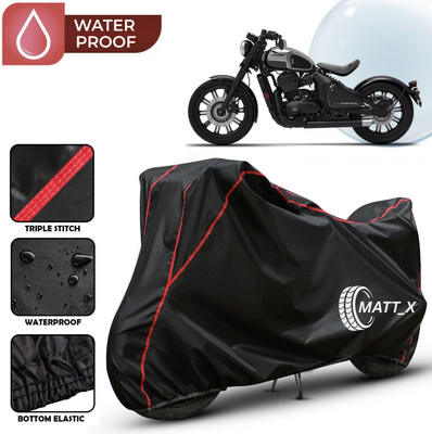 MATT_X Waterproof Two Wheeler Cover for JAWA(Bobber 350, Multicolor, Black, Red)