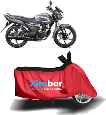 ZIMBER Two Wheeler Cover for Honda(CB Shine, Red, Black)