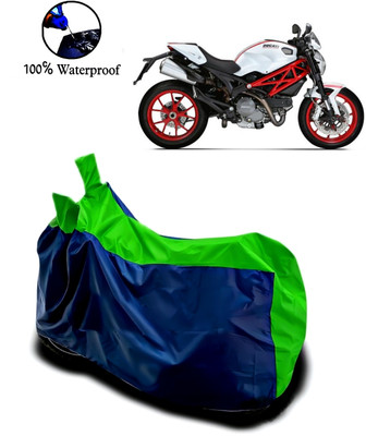 APNEK Waterproof Two Wheeler Cover for Ducati(Monster 796 S2R, Green, Blue)