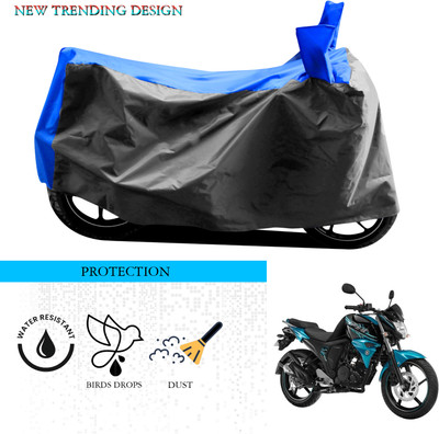 ANTHUB Waterproof Two Wheeler Cover for Yamaha(FZ S FI (V 2.0), Grey, Blue)