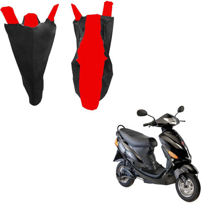 RiderShine Waterproof Two Wheeler Cover for Hero(Electric Wave Dx, Black, Red)