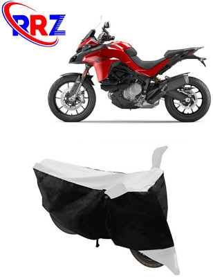 RRZ Waterproof Two Wheeler Cover for Ducati(Multistrada, Black, White)