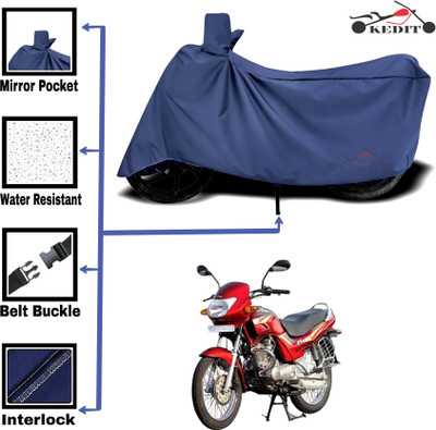 KEDIT Two Wheeler Cover for Hero(Ambition, Blue)