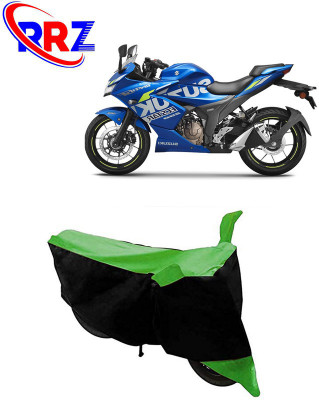 RRZ Waterproof Two Wheeler Cover for Suzuki(Gixxer SF 150, Black, Green)