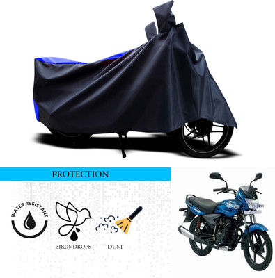 ANTHUB Waterproof Two Wheeler Cover for Bajaj(Platina 125, Black, Blue)