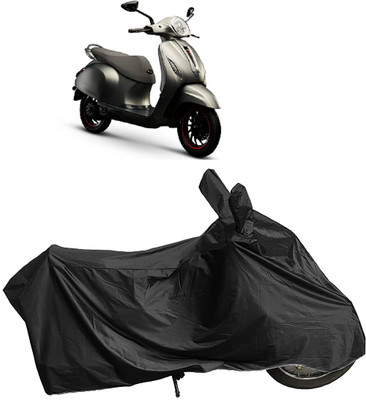 DIGGU Two Wheeler Cover for Bajaj(Urbanite Chetak BS6, Black)