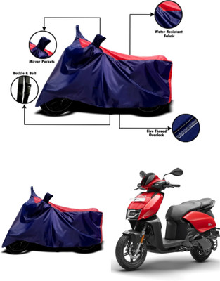 RAQTRO Waterproof Two Wheeler Cover for Hero, Universal For Bike(Electric Scooter, Red, Blue)