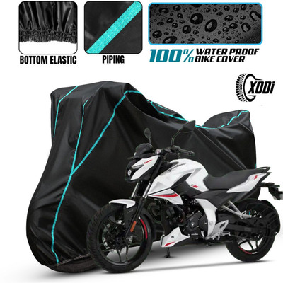 xodi Waterproof Two Wheeler Cover for Bajaj(Pulsar N160, Black, Blue, Multicolor)