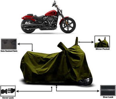 Amexride Two Wheeler Cover for Harley Davidson(Street Bob, Green)