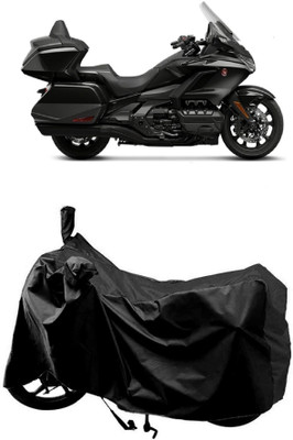 AutoKick Two Wheeler Cover for Honda(Gold Wing GL1800, Black)