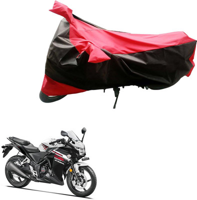 Mdstar Waterproof Two Wheeler Cover for Honda(CBR 250R, Black, Red)