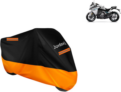 Juvdoxj Waterproof Two Wheeler Cover for CFMoto(650GT BS6, Orange)