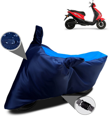DeepShakshi AUTOMOTIVE Waterproof Two Wheeler Cover for Ampere(Reo Elite, Blue)