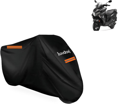 Juvdoxj Waterproof Two Wheeler Cover for Suzuki(Burgman Street 125, Black)