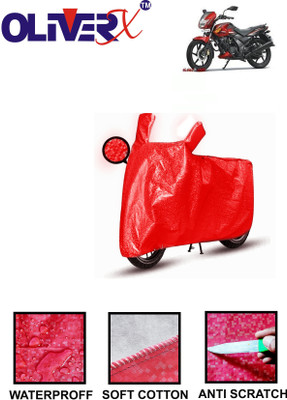 OliverX Waterproof Two Wheeler Cover for TVS(Flame DS 125, Red)