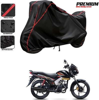 GOSHIV-car and bike accessories Waterproof Two Wheeler Cover for Mahindra(Centuro BS6, Black, Red)